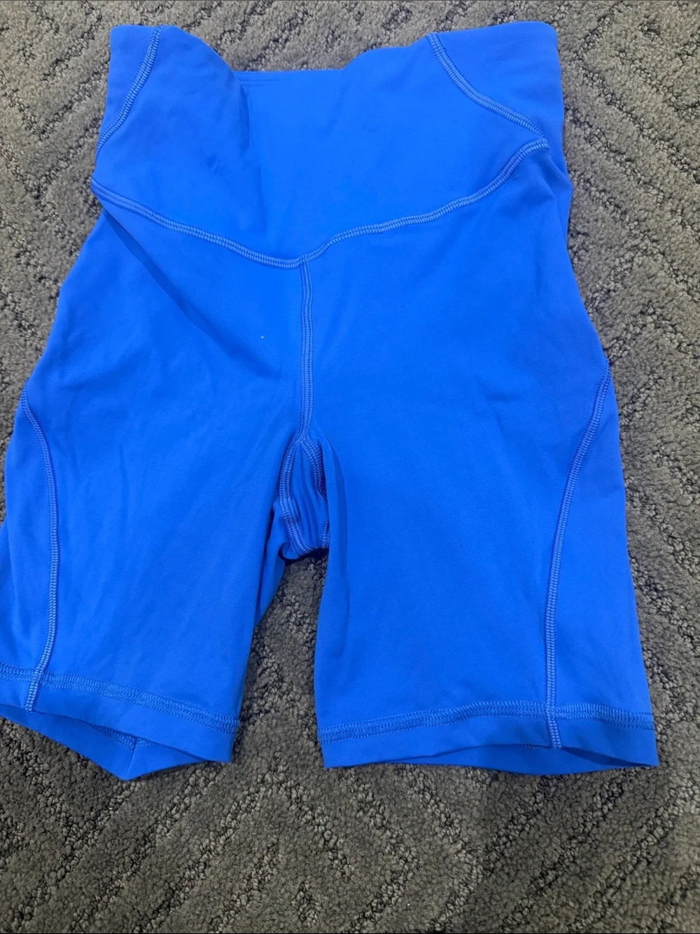Lululemon  High-Waist Blue Performance Bike Shorts
